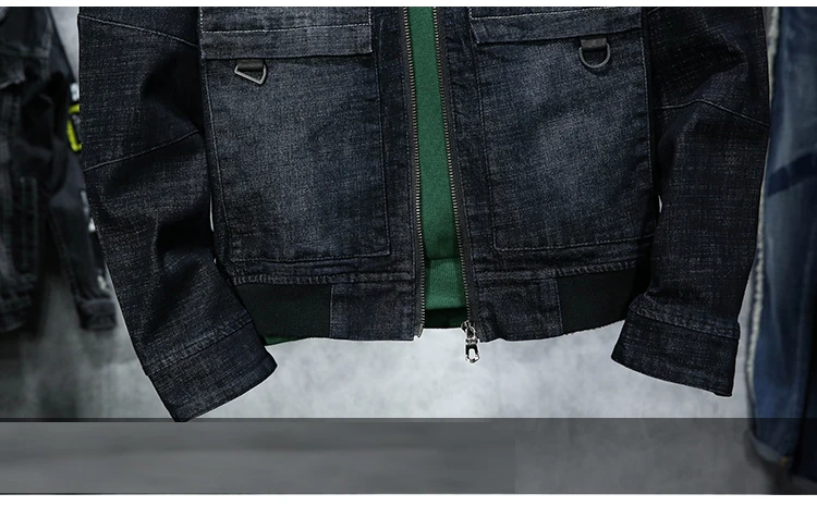 2019 новая джинсовая куртка, модная Молодежная куртка, повседневная куртка с воротником-стойкой, размер M-4XL