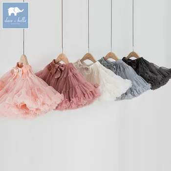 

DB7397 spring baby girls skirts ball gown 5 color big bow solid sweety children mini dance skirt kid's clothes