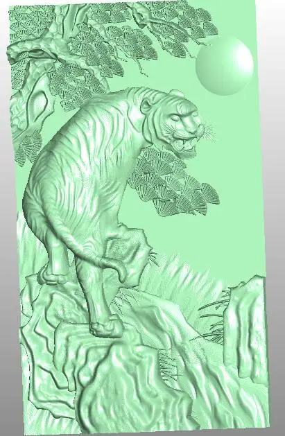 3d-файл Tiger в формате STL рельеф для ЧПУ маршрутизатора резьба artcam | Инструменты