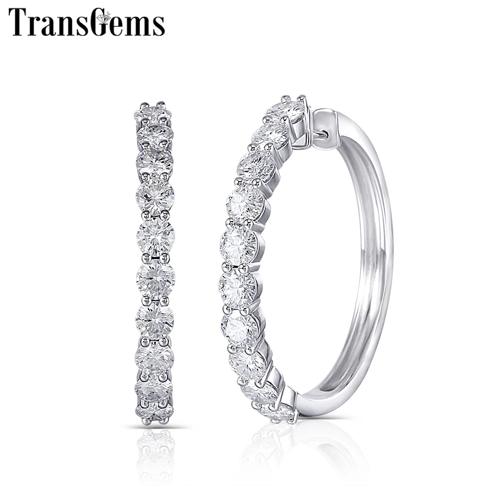 moissanite hoop earrings (1