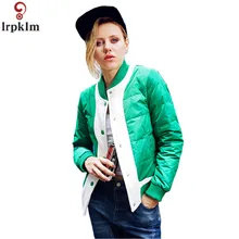 Женские зимние Бейсбол пальто корейских студентов пуховик теплое пальто легкие тонкие короткие пальто для Для женщин CH571