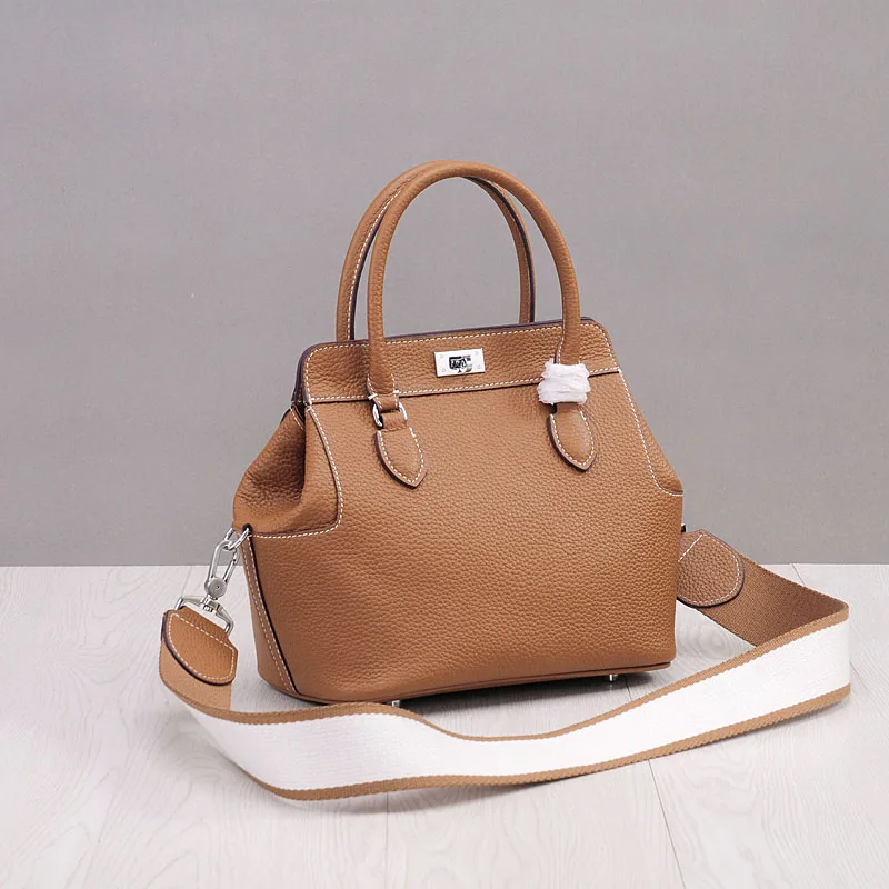 

2018 Genuine Leather Bags Handbags Women Famous Brands Bucket Hasp luxury Handbags Women Bags Designer Knit Shoulder Tote Bag