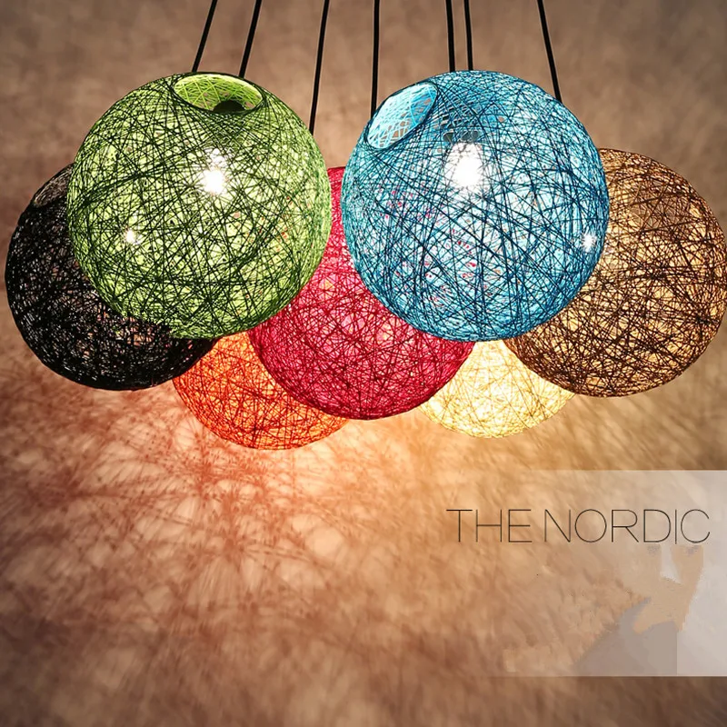 

Modern Hanging Light For Dining Room Living Room Pendant Lamp Multi-Color Ball Suspension Lamps For Kitchen Bedroom