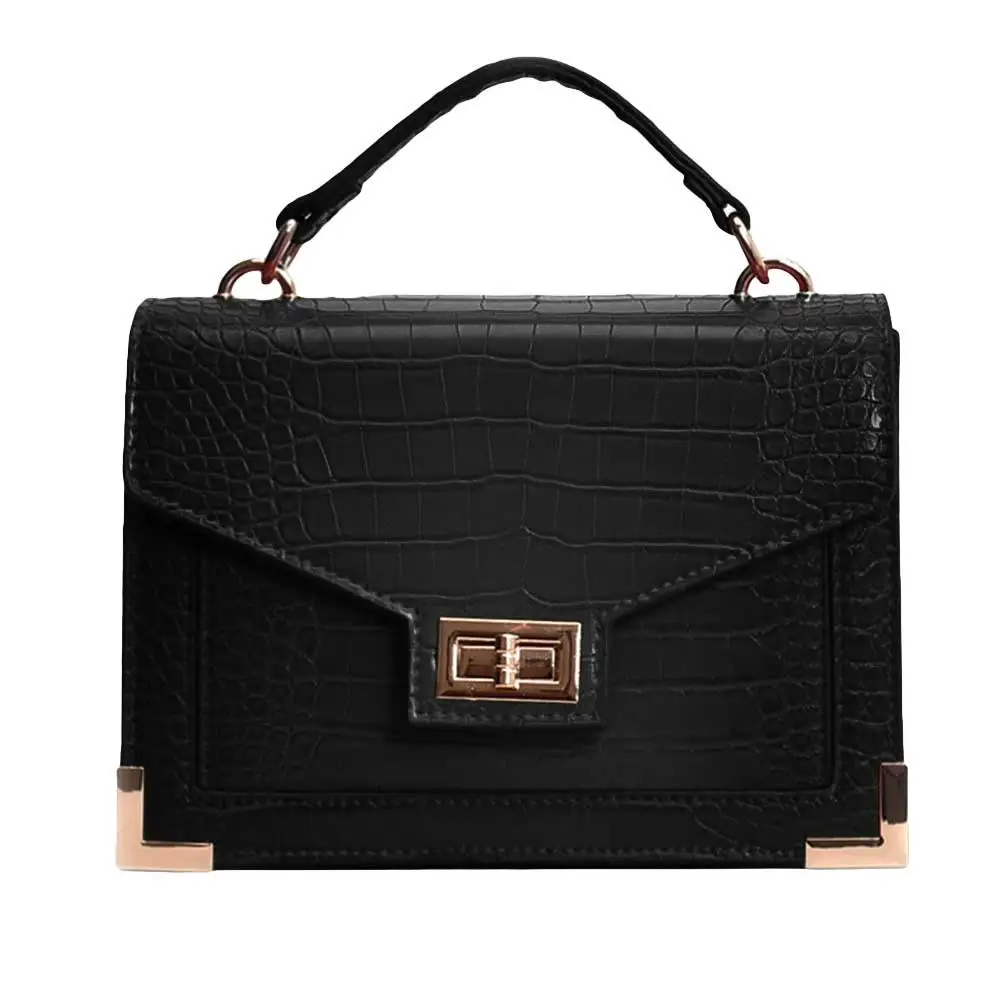 

Fashion Ladies Crocodile Flap Bag Handbags Women Bags Black White Small Day Clutch Gold Chain Girls Crossbody Bags