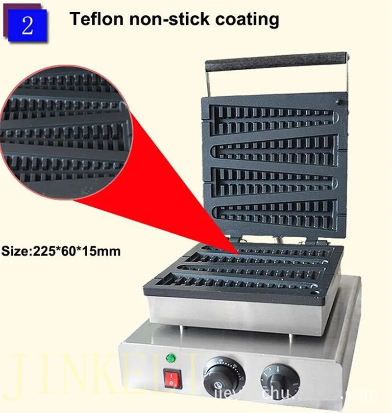 Бесплатная воздушный корабль 220 В 4 шт. вафельные палочки вафельница stick вафельные палочки машина/электрические Pine вафельница