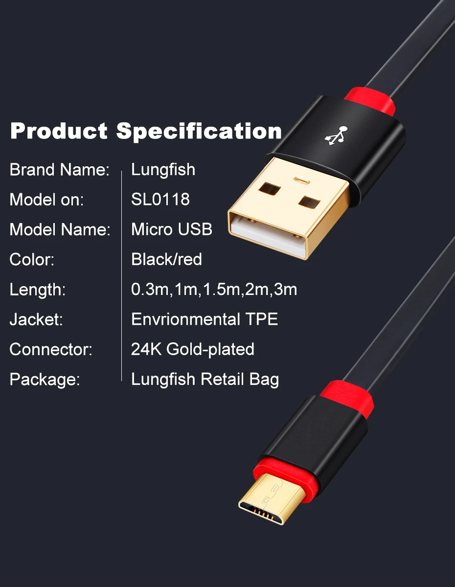 Микро USB кабель Плоский позолоченный 0,3 m-3 m микро USB линия Android мобильный телефон синхронизация данных линия зарядного устройства для Xiaomi samsung huawei