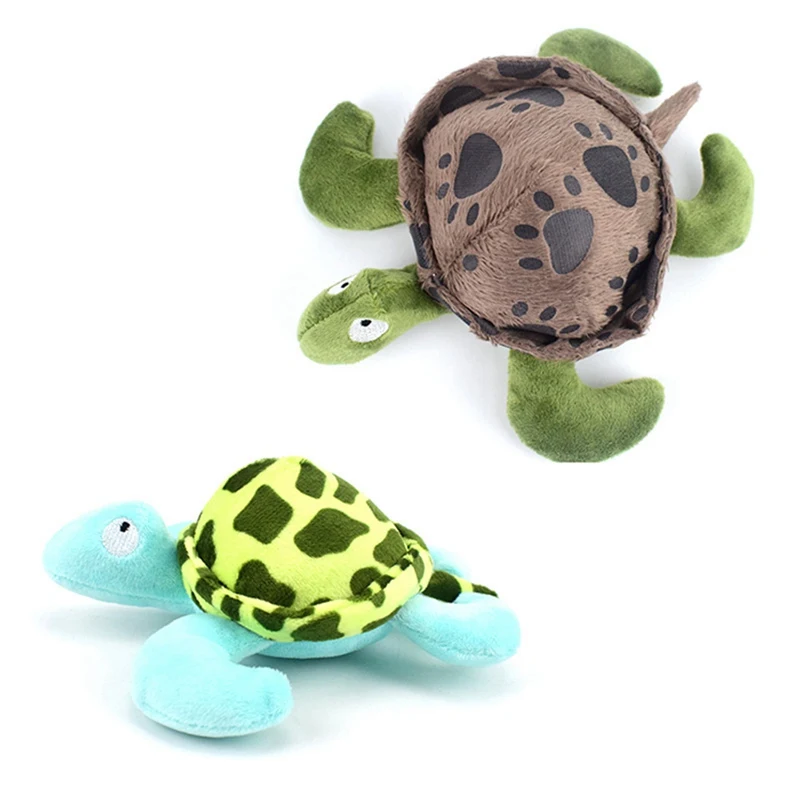 Домашние собачьи мягкие жевательные игрушки забавная плюшевая кукла морская черепаха укусающаяся игрушка для чистки зубов