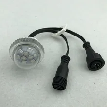 Адресуемая 35 мм Светодиодная точечная лампа; 9 светодиодов 5050; DC12V; 2,16 Вт; IP65; UCS2903 IC; прозрачная крышка; с 20 см длиной 3 ядра 13,5 мм косички