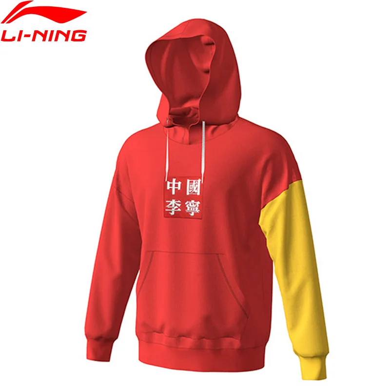 

Li-Ning NYFW Men CHINA LI-NING HOODIE 63% Cotton 37% Polyester Loose Fit Sports Sweater AWDN991/AWDNB95 MWW1395