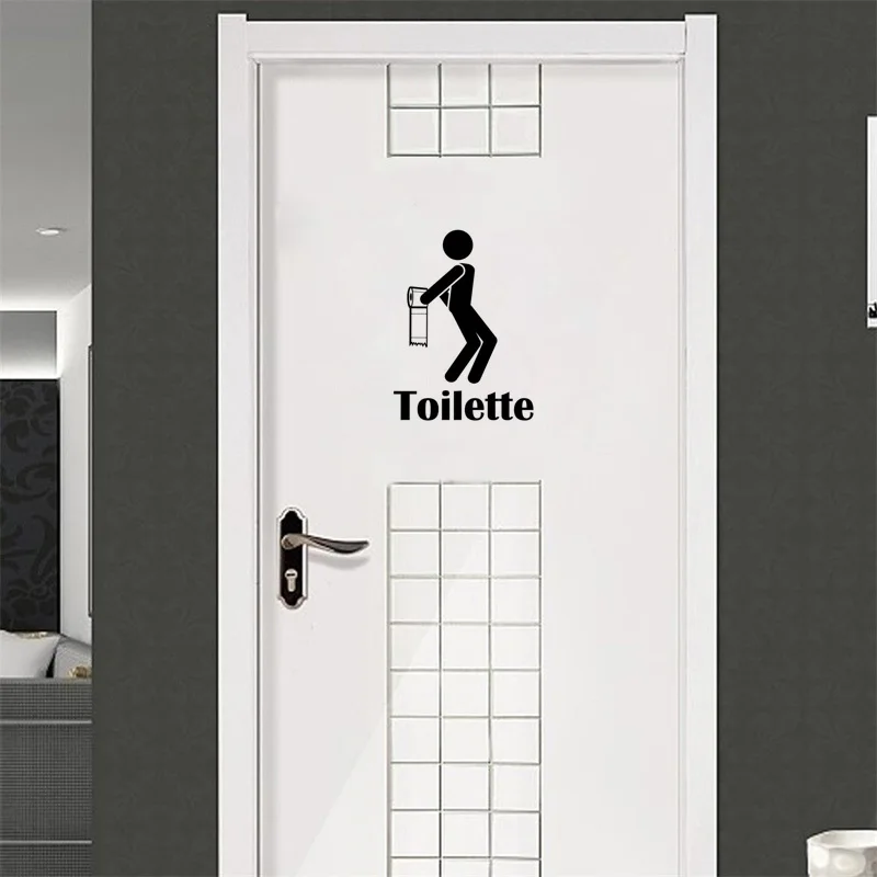 Creative Funny Toilet Decal Bathroom Bathtub Home Decor Wall stickers
