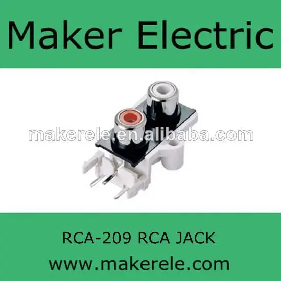 2 контактный Многоконтактный разъем rca RCA 209 WenZhou AV гнездовой аудио и радио