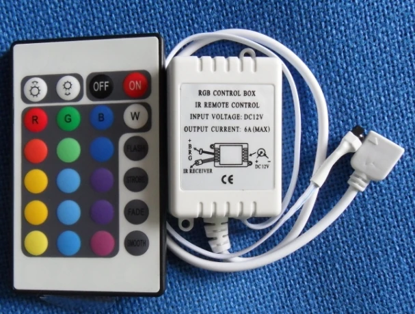 

RGB Controler DC12V 24 Keys IR Remote RGB Controller for SMD3528/5050/5730/5630/3014 RGB LED Strip lights Mini Controller