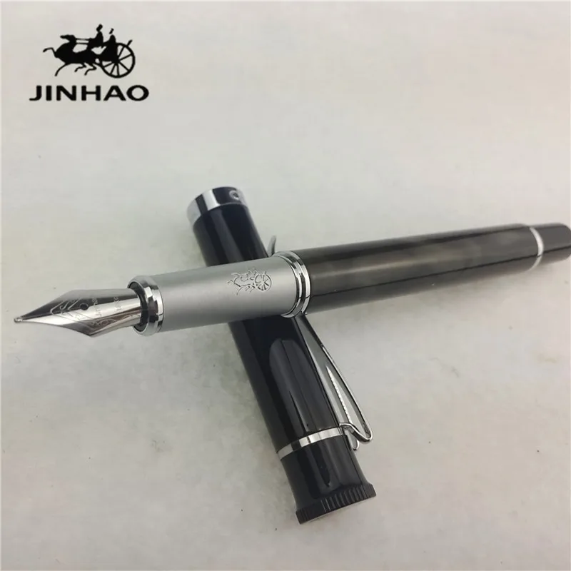 

1pc/lot JINHAO Y3 Fountain Pen Grey Pen Silver Clip JINHAO Fine Nib Fountain Pen Luxury School Supplies Stationery 12.3*1.3cm