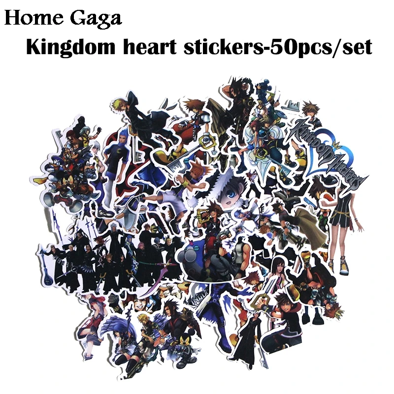 Homegaga 50 шт. Kingdom hearts 90s Художественная печать на стену ноутбук телефон багаж ноутбук велосипед Скрапбукинг альбом наклейки D1414