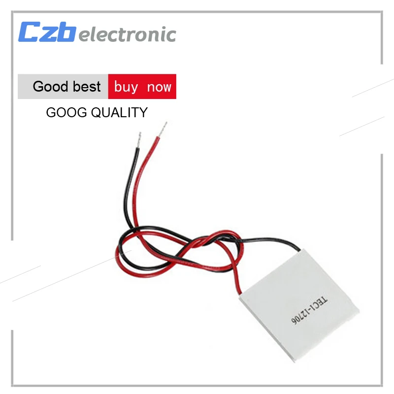 

SP1848-27145 TEC 40x40mm Semiconductor Thermoelectric Heatsink Cooler Peltier Plate Module For Power Generation