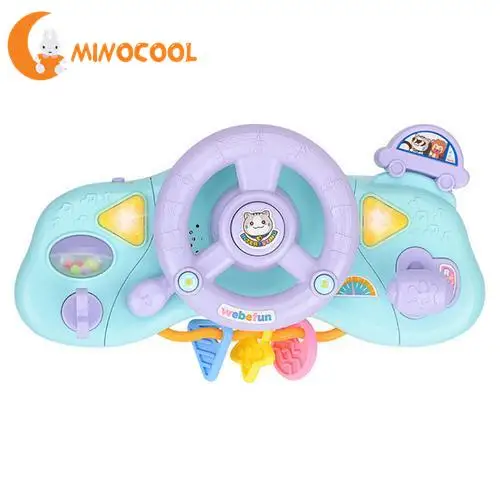 

Baby Musical Instruments Simulatio Driving Steering Wheel Equipped with Lights Music Various Driving Sounds Toys For Children