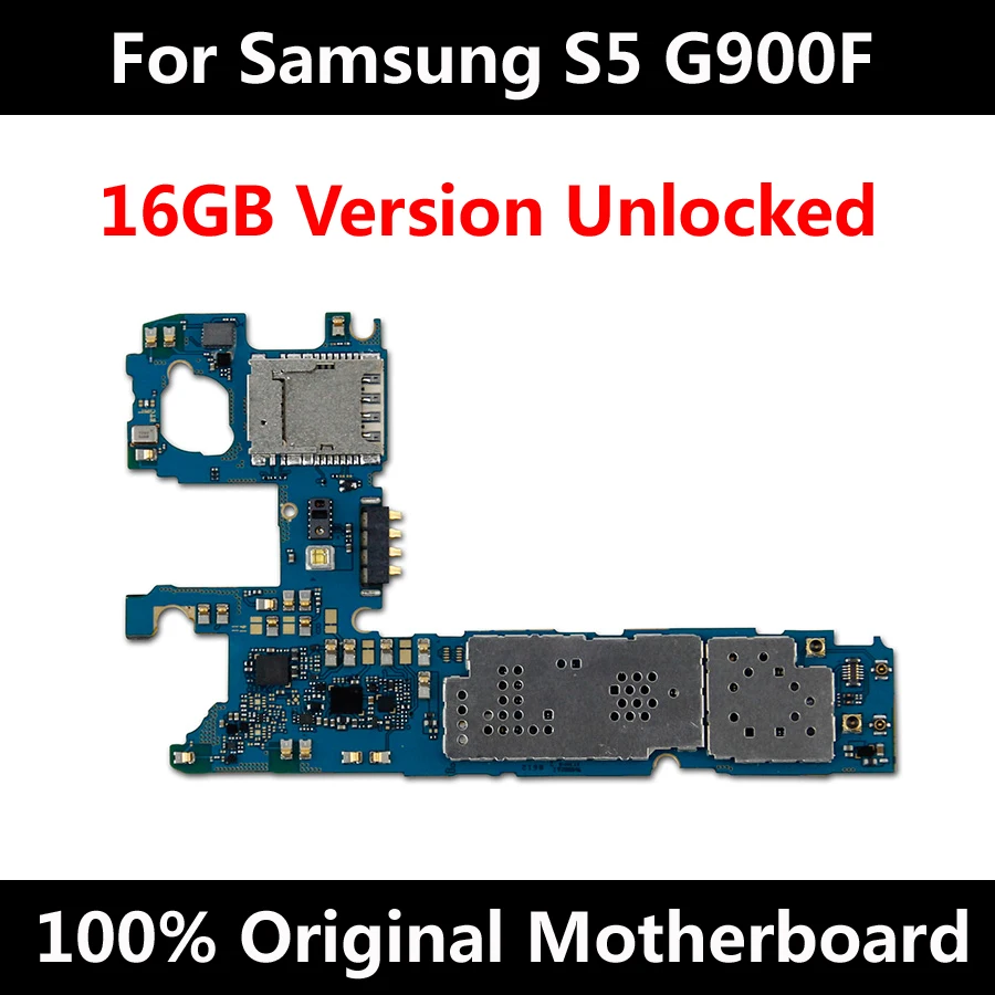 

For Original Samsung Galaxy S5 G900F 16GB Motherboard Factory Unlocked Mainboard With Android OS IMEI Logic Board