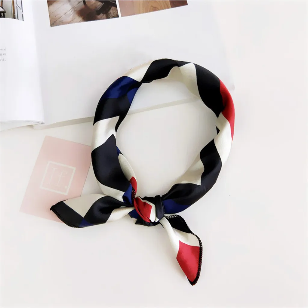 

Fashion Women Square Head Scarf Wraps Scarves Printed Kerchief Neck Scarf Korea professional Cotton Ladies Fashion Print Handker