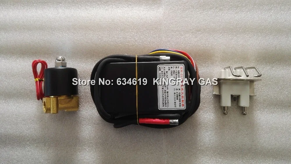 220-240V Gas Ignition Control Unit With Sparking Ignitor&Solenoid Valve, Pulse Black Box Auto Gas Lighter Module For Oven gas ignition control unit