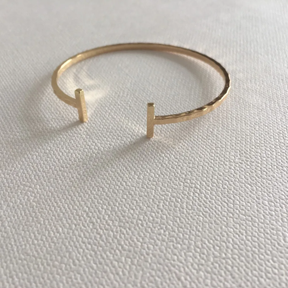 

TRENDY WOMEN BANGLE GOLD RHODIUM COLOR PLATING HAMMERED BANGLE FOR WOMEN GIRL