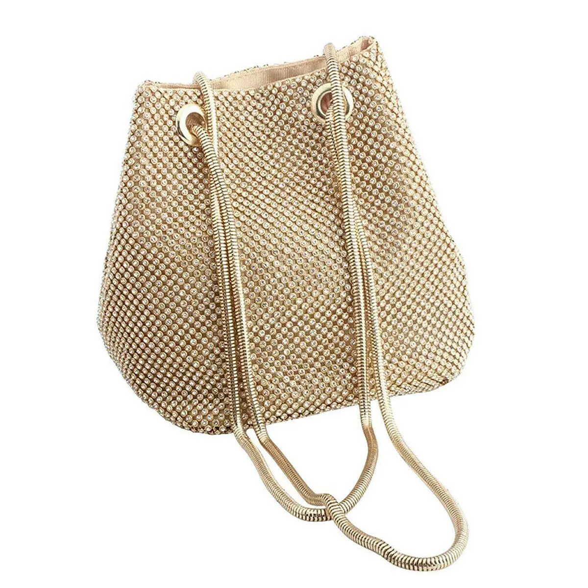 Роскошная вечерняя сумка, женская сумка-мешок, сумки через плечо, дамская сумочка с бриллиантами для свадебной вечеринки, маленькая сумка, сумки, Bolsa Feminina - Цвет: Золотой