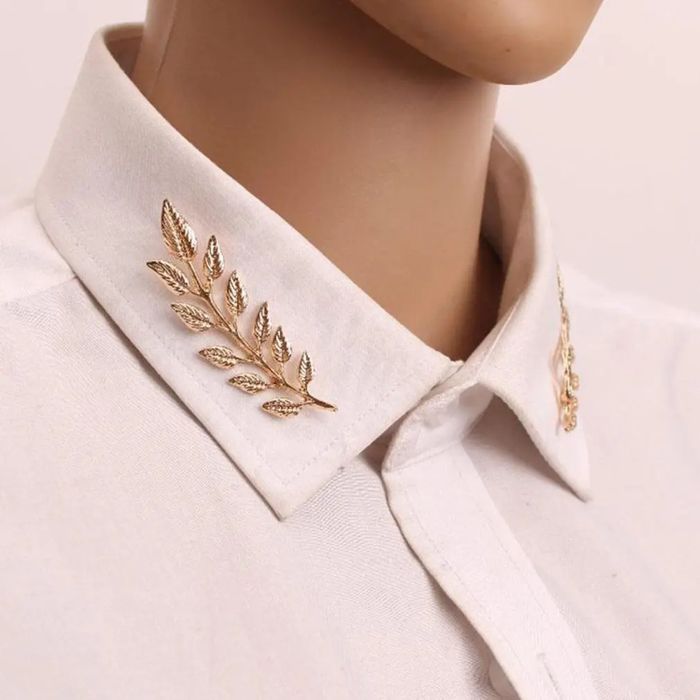 

High-Grade Leaf Shape Brooch Fashion Collar Brooch Lapel Pin with Special Shape Unisex for Both Women & Men