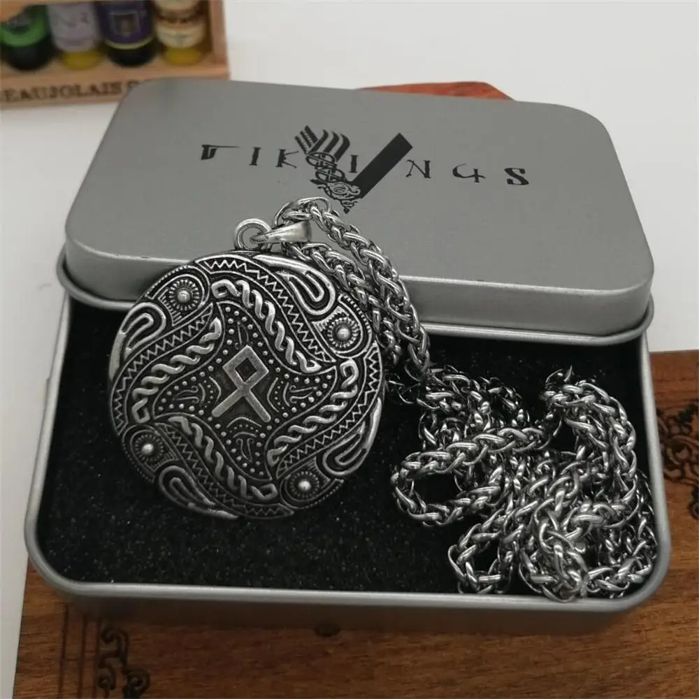Подвеска с символикой викингов Norse Odin Raven Smybol Amulet futark античное серебряное