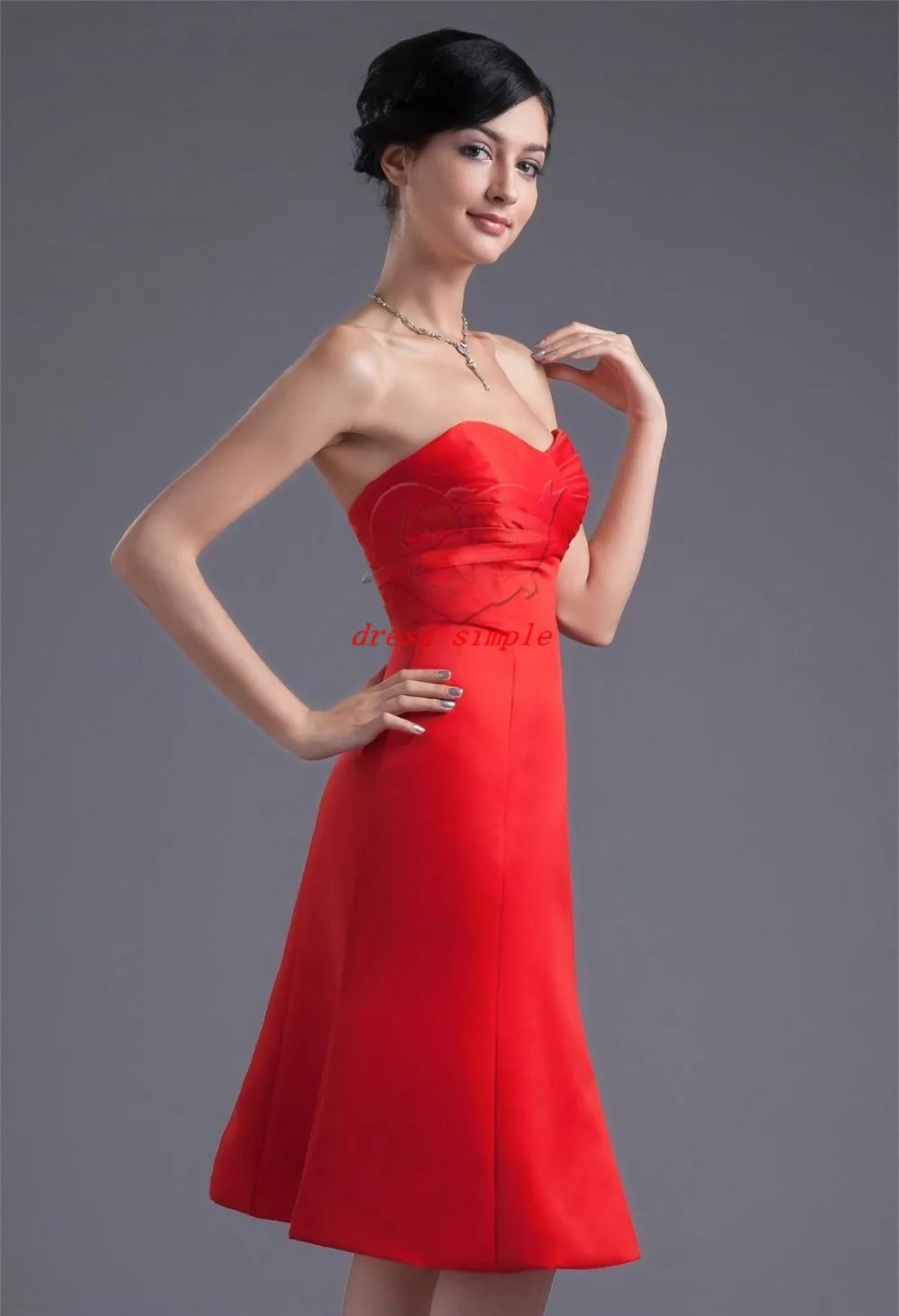 Bright-Red-Knee-Length-Bow-Satin-A-Line-Sweetheart-Bridesmaid-Dresses-22353-78001