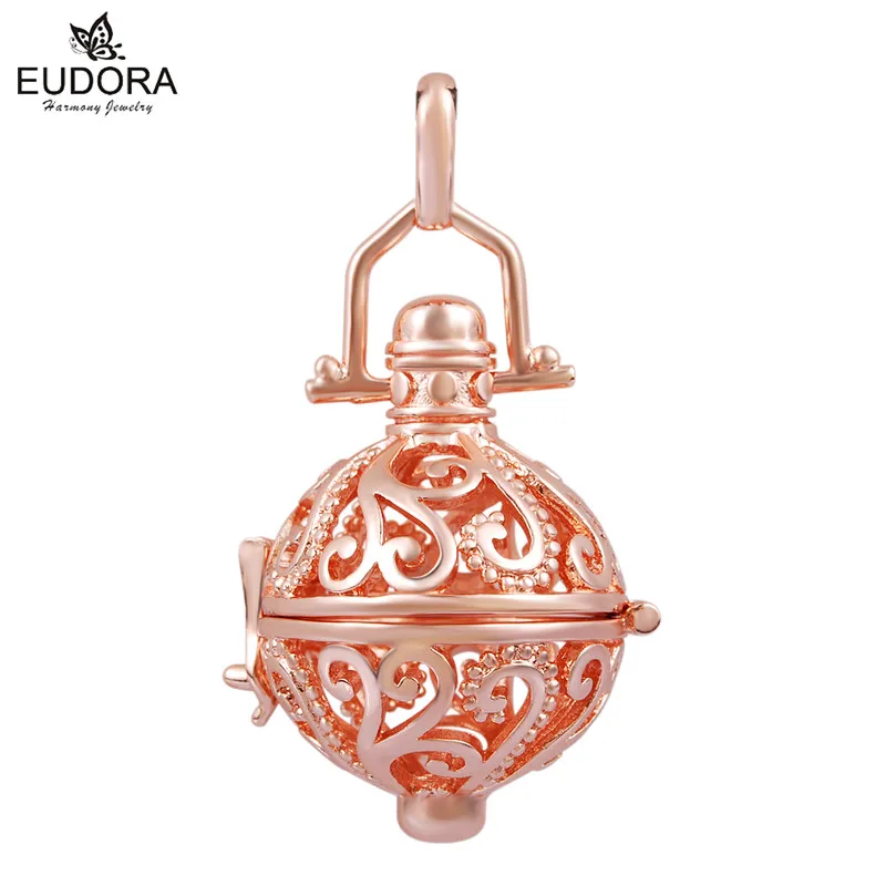 Розовое Золото цвет Медальон Бола Ювелирные Изделия Мексика Перезвон