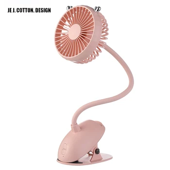 

MINI Clip USB Desk Fan Battery Operated Personal Small Desktop Fan for indoor Office Table Dormitory Room Bed Baby Cart