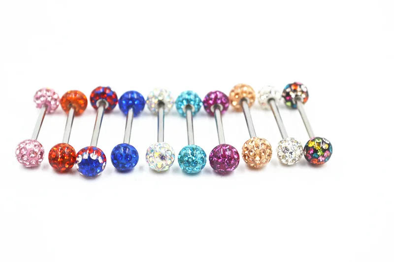 Free Shipping 20pcs Body Jewelry Piercing Nipple Barbells Nipple Bar