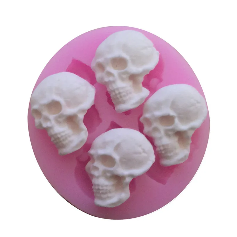 

Halloween Skull Shape Silicone Cake Mold DIY Bakeware Mold for Jelly Chocolate Cupcake Candy Ice Fondant Cake Decorating Tools