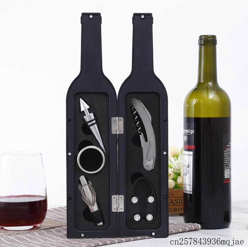

20Sets 3pcs & 5pcs/set Wine Bottle Opener Stopper Pourer Corkscrew Wine Opener Foil Cutter Holder Wine Tools Kit