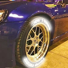 Reflective Car Sticker Universal Car Tire Tread 3D Letter Motorcycle Stickers A-Z 0-9 Letter Styling DIY Decoration Glue Sticker motorcycle sticker car styling shark car stickers cool letter automobile modeling car decoration