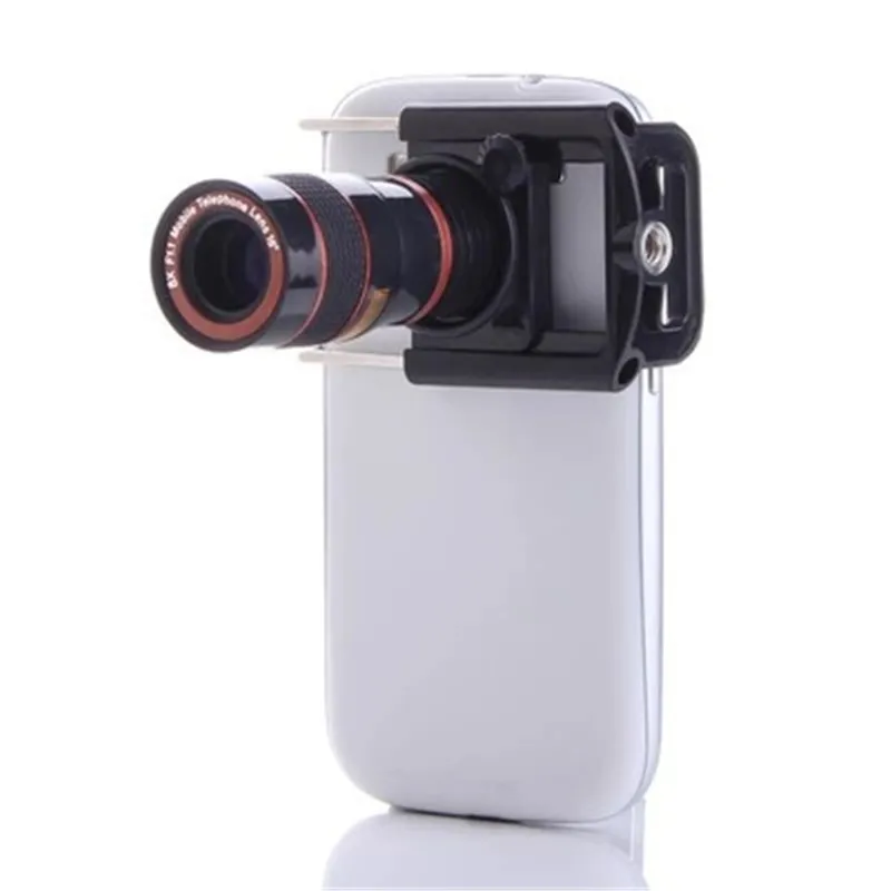 8 times mobile phone telescope HD camera mobile phone external telephoto lens Portable telescope head lens for smartphone