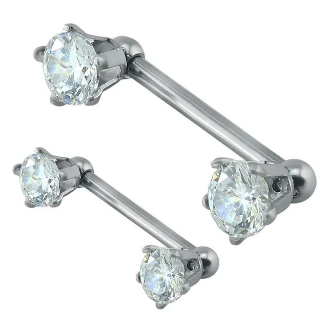 Cubic Zirconia Nipple Piercing Ring Sexy Women Nipple Rings Stainless