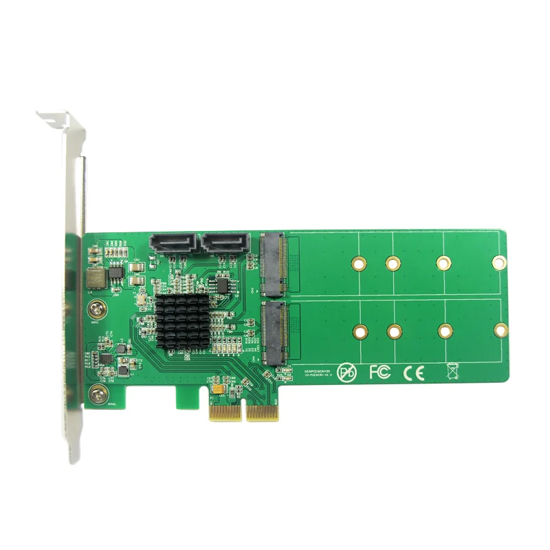  PCIe zu 2x M.2 NGFF SSD + 2x SATA3.0 Hardware Raid-karte RAID 0 1 10 und HyperDuo
