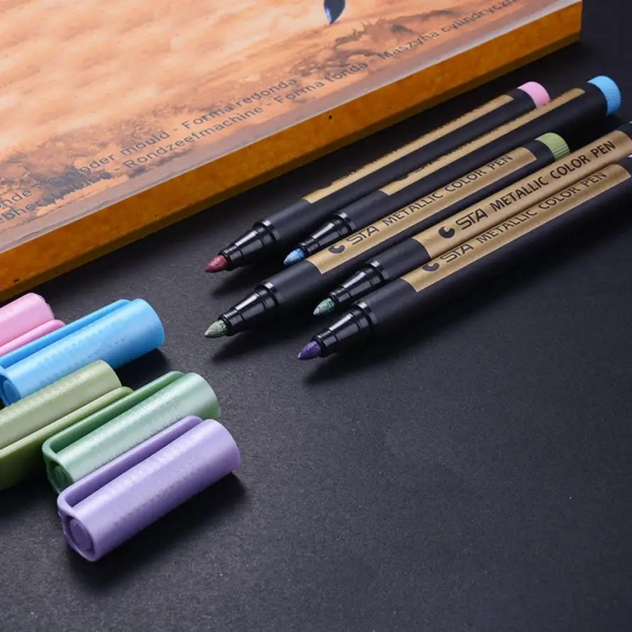 Металлические маркеры 10 шт разные цветные металлические Перманентная краска маркеры ручки металлический маркер Прямая поставка 2018a11