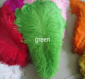 

wholesale high quality green ostrich feathers 50 pcs 12-14 inches / 30-35 cm wedding decoration