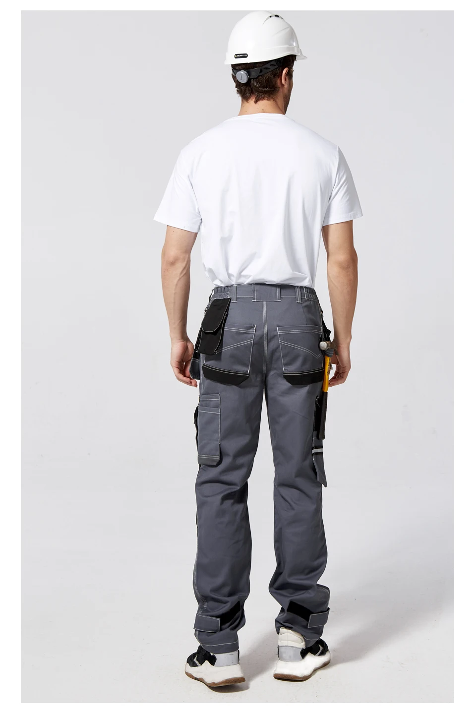Рабочая одежда мужская защитная одежда брюки многофункциональный инструмент карманы хлопок комбинезон для механика наколенники B111