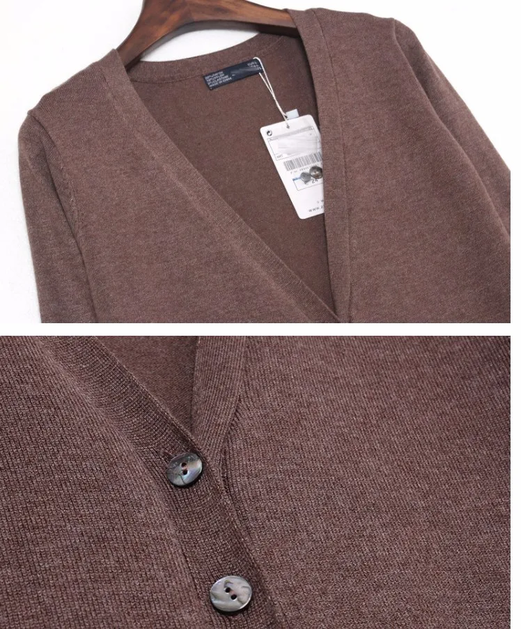 Осенняя мода весна ZA женский свитер с v-образным вырезом и пуговицами Вязанный свитер женский кардиган ярких цветов XL вязаный свитер