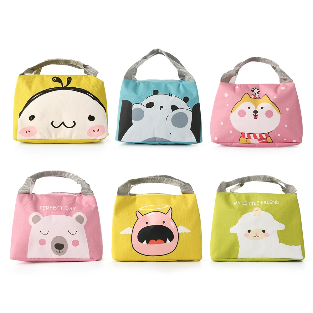 

Cartoon Oxford Cloth Food Storage Lunch Box Thermal Insulation Bag Cooler School Camp Work Waterproof Container Tote Picnic Hand
