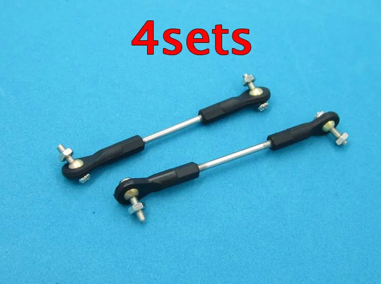 Free Shipping 4 sets RC Model boat Push link Rod Kit M3 Plastic Rod