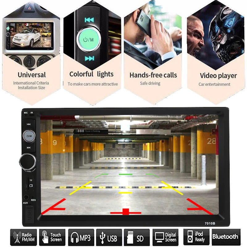 

Car MP5 Mirror Link Smart Video Player Remote Control MP5 Player Premium with TF Card Slot