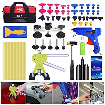 

PDR emover ding Super with Repair Glue Car Auto Pulling Door dent Tool Dent Body Bag Bridge Kit PDR Removal Puller Kits 64pcs