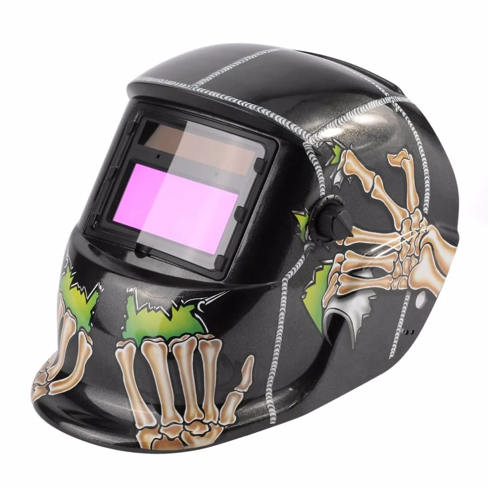 

Solar Powered Auto-darkening Welding Helmet Welding Face Mask Arc Tig Mig Mask Grinding Welding Mask Skull Pattern