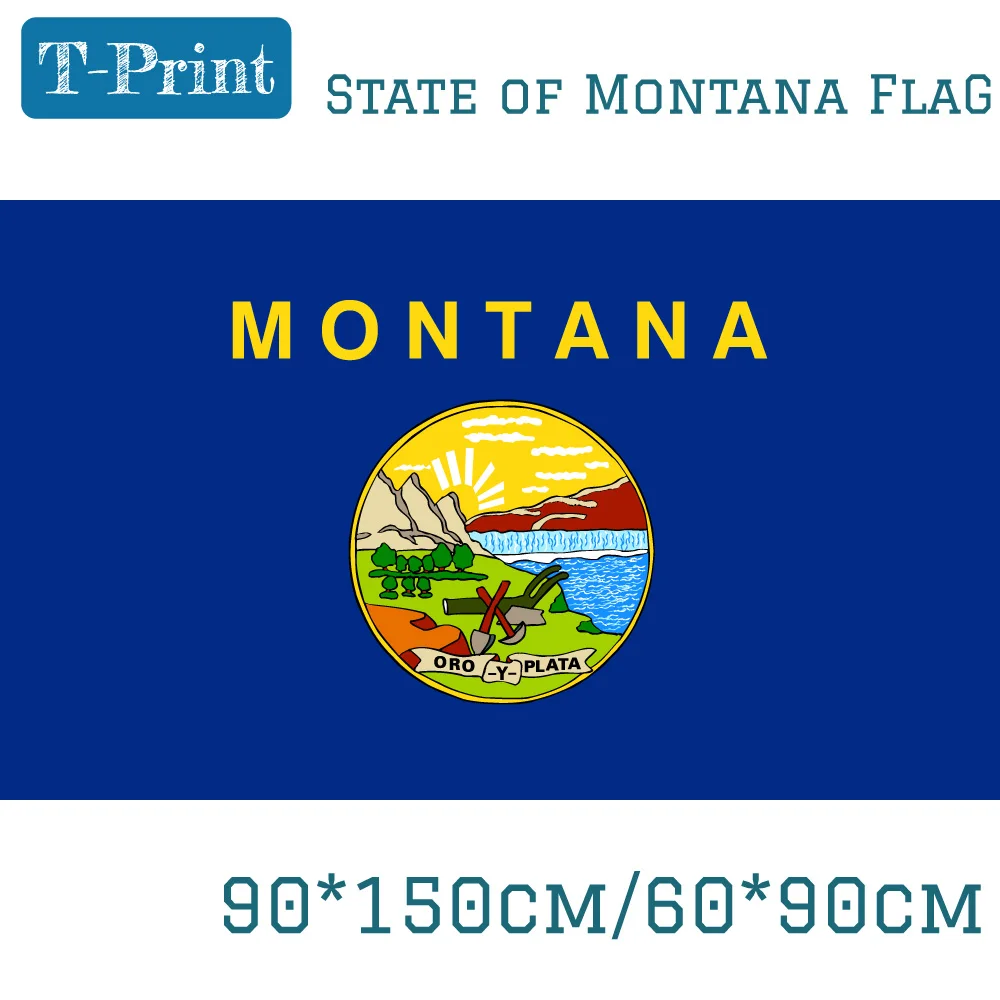 

90*150cm 60*90cm 3X5FT State Of Montana Polyester USA Banner Flag