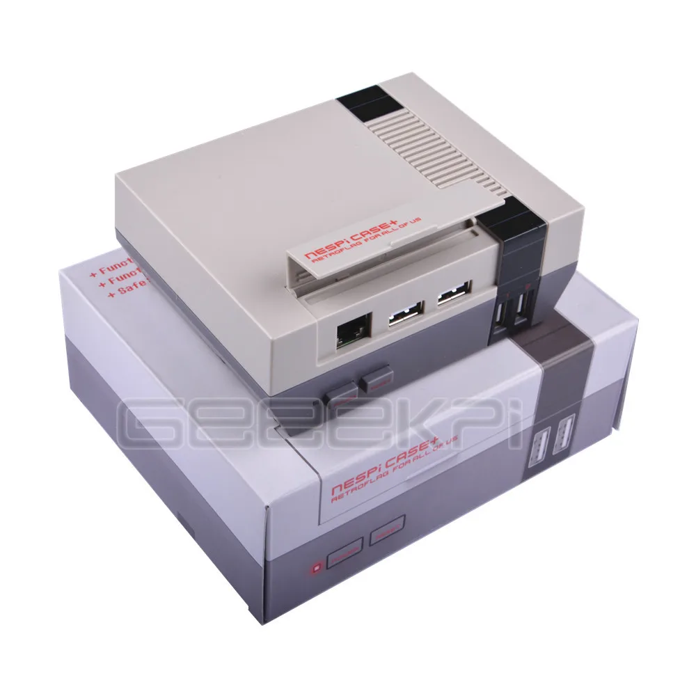 Case + Mais Controladores de Jogo sem Fio para Raspberry Kit com Ventilador + Opcional b + - Geeekpi Nespi Retroflag Snes Turbo 2.4g pi 3 2b - - Imagem 2