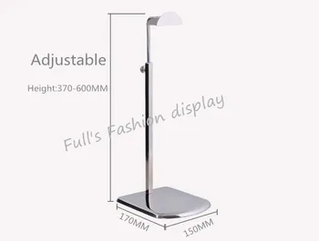 

Free shipping fashion adjustable mirror stainless steel women bag display rack holder wig/purse/handbag display stand rack