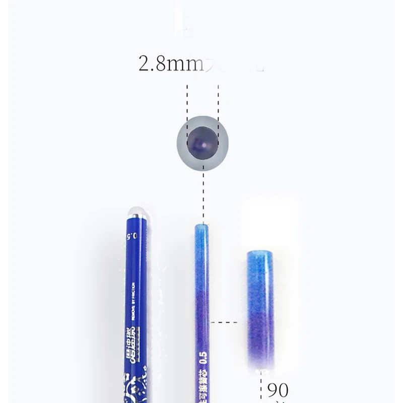 12 шт./лот ruixiang frixion гелевая ручка школьные стираемую гелевая ручка 0.5 мм Кристалл синий черный Стандартный записи nuetral ручка mosuca ручка